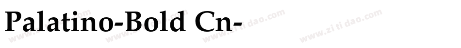 Palatino-Bold Cn字体转换